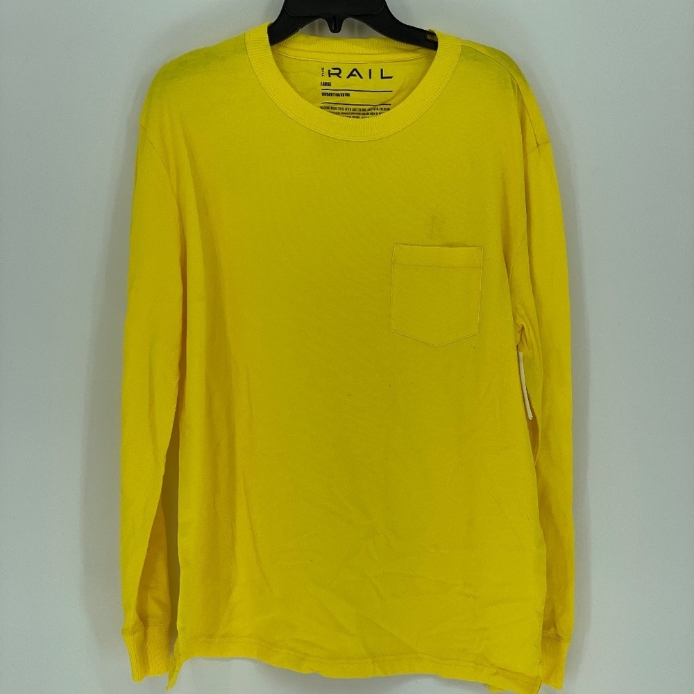 THE RAIL Yellow Long Sleeve Pocket Shirt